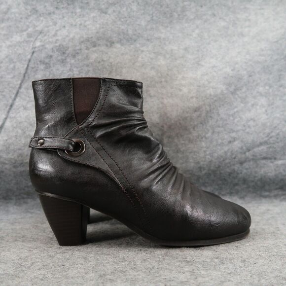 Spring Step Shoes Womens 39 Patrizia Bootie Block Heel Slouchy Leather Fashion - Picture 16 of 16